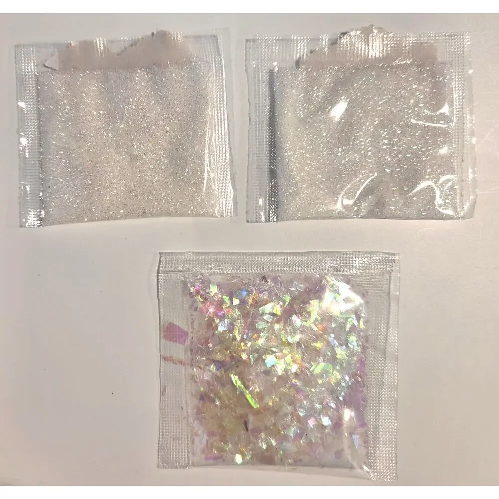 Glitter Lot White Clear Diamond Sparkle Craft Art DIY Resin Cheer Scrapbooking